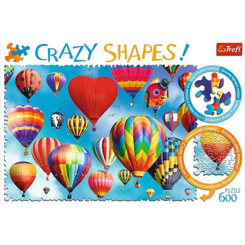 Puzzle - 600 Crazy Shapes - Kolorowe balony 11112
