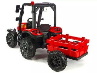 Traktor BLT-206 24V 9Ah POWIĘKSZONY AKUMULATOR 2x200W Czerwony