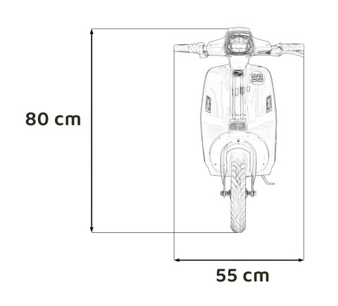 Motorek Skuter na akumulator 24V10Ah o mocy 350W + pompowane koła Retro 23 Czerwony
