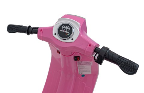 Motorek Skuter na akumulator 24V10Ah o mocy 350W + pompowane koła Retro 23 Różowy