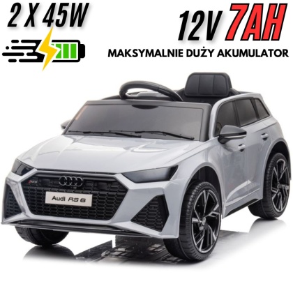 Auto na Akumulator Audi RS6 BRD-2118 Szary 12V 7Ah