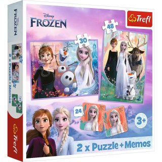 Puzzle - 2w1+memos - Księżniczki w swojej krainie - Disney Frozen 2 trefl 93335