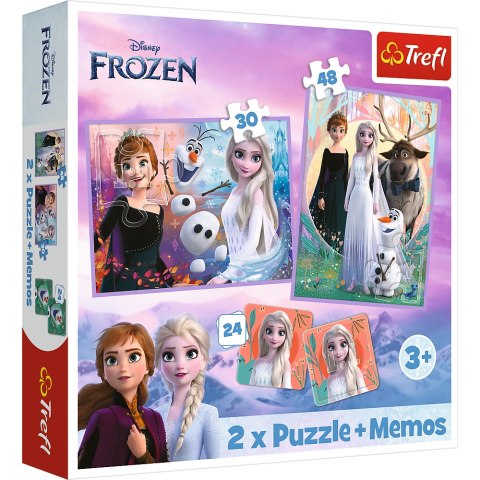 Puzzle - 2w1+memos - Księżniczki w swojej krainie - Disney Frozen 2 trefl 93335