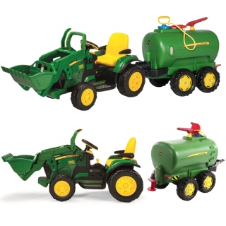 ZESTAW John DEERE koparka + Cysterna ROLLY TOYS 30L