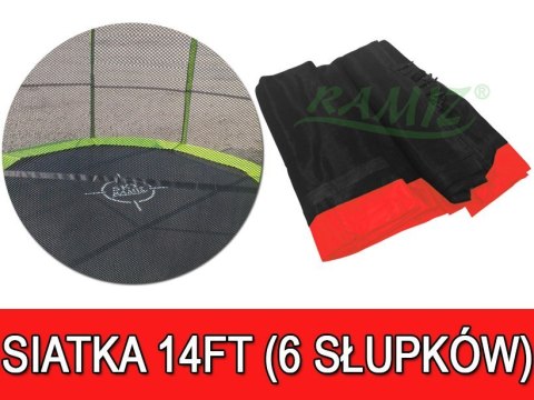 Siatka do Trampoliny 14FT - 6 pól Czerwony