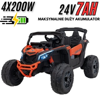 Auto Na Akumulator Buggy Can-am MAVERICK 4x200W 24V DK-CA003 Pomarańczowy