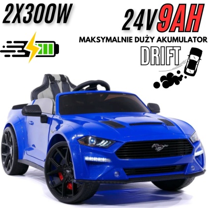 LICENCJONOWANY FORD MUSTANG Z FUNKCJĄ DRIFTU 24V - NOWOŚĆ/SX2038 NIEBIESKI