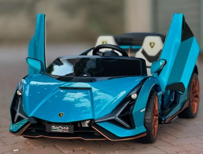 Auto na akumulator dwuosobowe Lamborghini SIAN Niebieski LAKIEROWANY 4x100W 24V9Ah