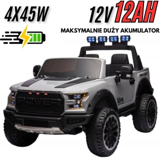 Auto na akumulator LONG F-150 4x4 12V 12Ah + SKÓRA PILOT MP3