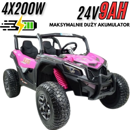 MEGA BUGGY SXS DLA 2 DZIECI 4X200W, SUPER MOC, PRZESUWANE SIEDZENIE, WALIZKA/BBH028
