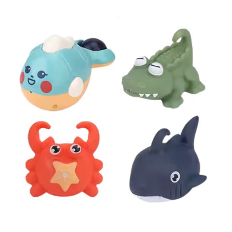 Zestaw Zabawek Do Kąpieli Krab Zwierzęta Morskie 12 el