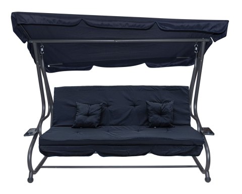 Huśtawka Ogrodowa Siedzisko Textylina 2x1 Granatowa