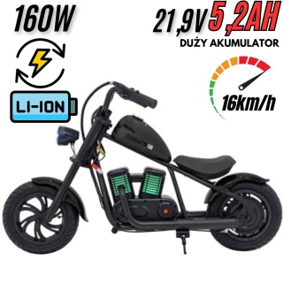 Hyper Gogo Cruiser 12 Plus Motocykl elektryczny - czarny