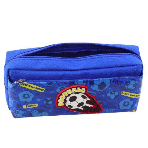 Piórnik Organizer Szkolny z Piłką Nożną Niebieski