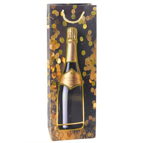 Torba Prezentowa Na Wino Butelkę Papierowa Szampan 35 x 12 x 9 cm