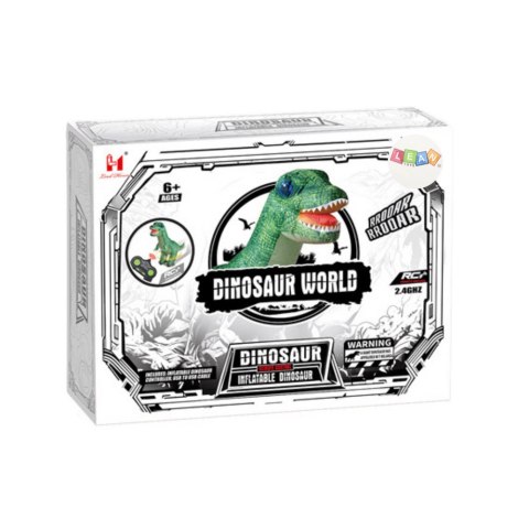 Duży Dinozaur Dmuchany Zdalnie Sterowany RC Zielony 130 x 190cm