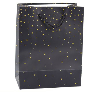Torba Prezentowa Ze Złotymi Kropkami 23 x 18 x 10,5 cm