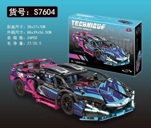 Klocki Auto Sportowe 1280el.