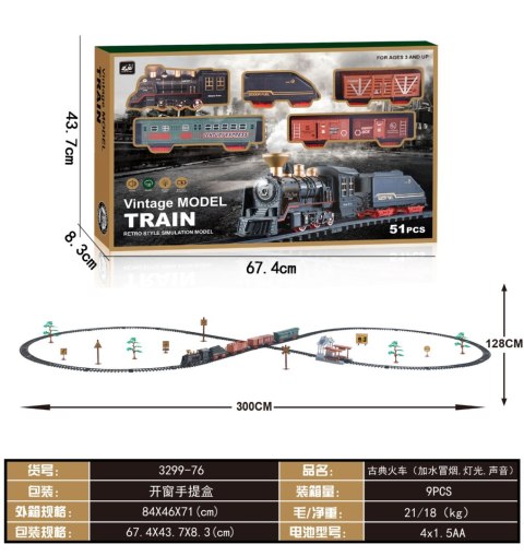 Kolejka z Funkcją Dymu Vintage