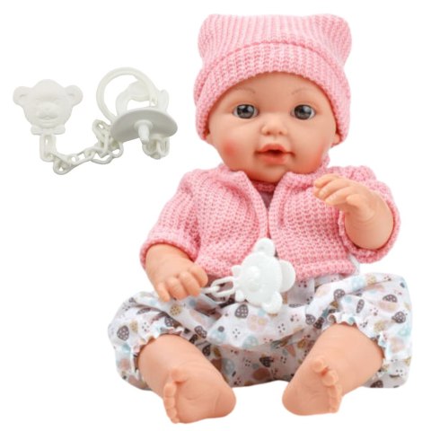 Lalka Bobas Chłopiec Czapka Sweterek Smoczek Dźwięki