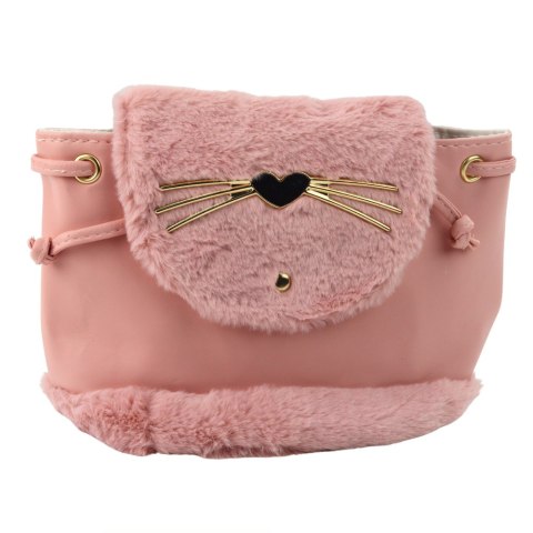 Plecak Dziecięcy Pluszowy Uszy Regulowany Pasek Różowy