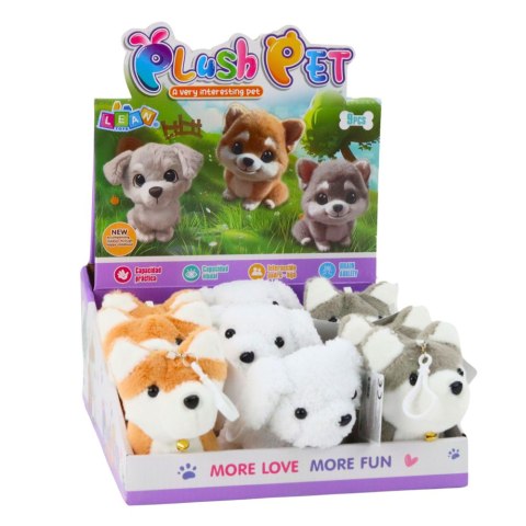 Pluszowy Piesek Z Kręcącym Ogonkiem Brelok Zawieszka