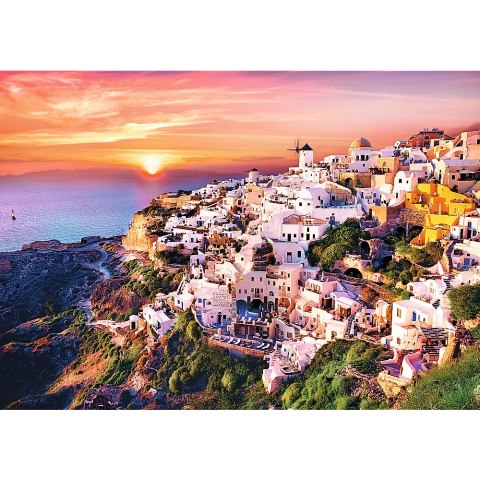 Puzzle - 1000 - Zachód słońca nad Santorini - 500 px - Trefl 10435