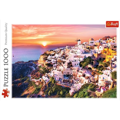 Puzzle - 1000 - Zachód słońca nad Santorini - 500 px - Trefl 10435