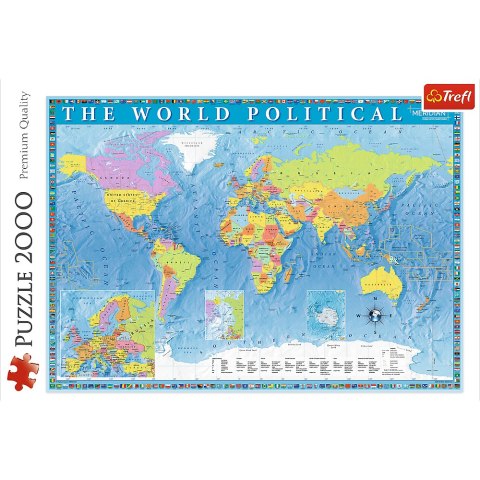 Puzzle - 2000 - Polityczna mapa świata - 27099