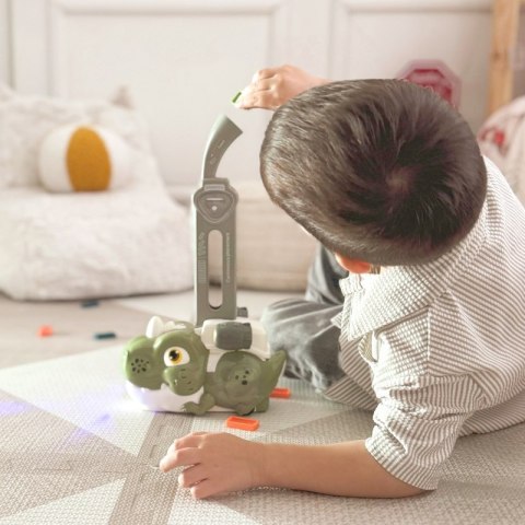 WOOPIE Elektryczna Ciuchcia Lokomotywa do Klocków Domino Dinozaur Pomarańczowy - 8 szt.