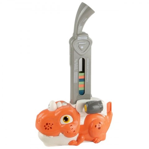 WOOPIE Elektryczna Ciuchcia Lokomotywa do Klocków Domino Dinozaur Pomarańczowy - 8 szt.