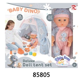 Zestaw DINUŚ z Namiotem i Lalką + Akcesoria