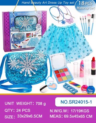 Zestaw do Makijażu + Sukienka Lodowa Niebieska