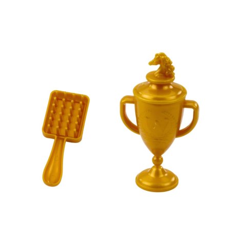 Koń Z Długą Grzywą Siodło Puchar Szczotka Akcesoria Brązowy