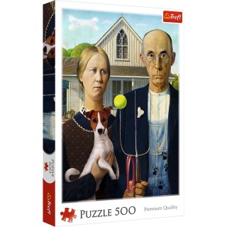 Puzzle - 500 - American Gothic: Psia EdycjaFSC MIX 70% 37526