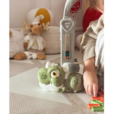 WOOPIE Elektryczna Ciuchcia Lokomotywa do Klocków Domino Dinozaur Zielony - ZESTAW 8 SZT.