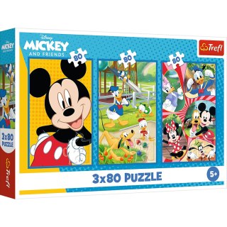 Puzzle - 3x80 - Ekipa Myszki Miki Trefl 34887