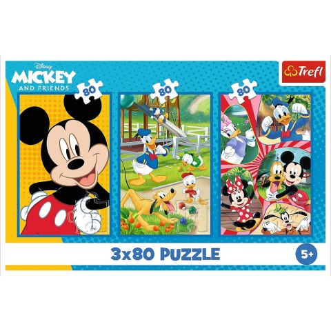 Puzzle - 3x80 - Ekipa Myszki Miki Trefl 34887