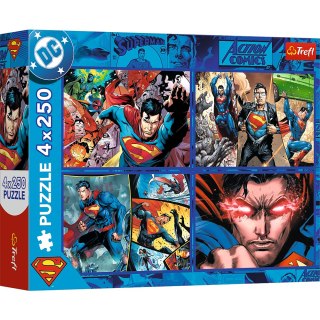 Puzzle - 4x250 - Odwaga Supermana - Warner Superman Trefl 13340