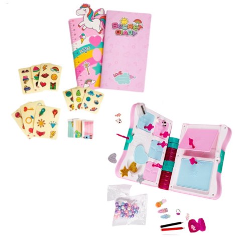 Sekretny Pamiętnik Na Kłódkę Notes Skrytka Kluczyk Akcesoria Różowy