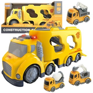 WOOPIE Duża Żółta Laweta City Truck Efekty Dźwiękowe i Świetlne