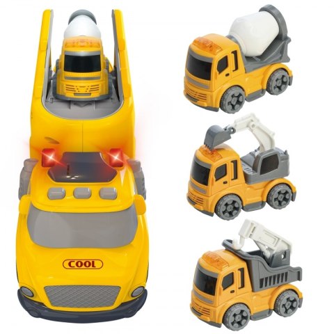 WOOPIE Duża Żółta Laweta City Truck Efekty Dźwiękowe i Świetlne