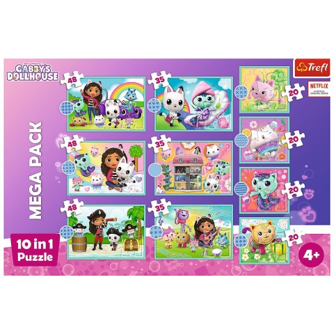 Puzzle - 10w1 - W świecie Gabi - Universal Gabby"s Dollhouse Trefl 96003