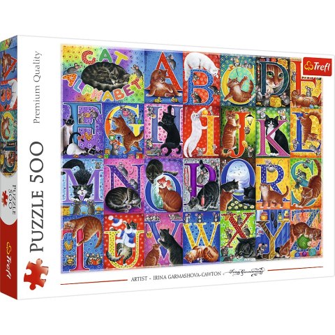 Puzzle - 500 - Koci alfabet Trefl 37527