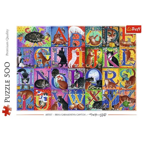 Puzzle - 500 - Koci alfabet Trefl 37527