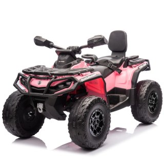Duży Quad na akumulator Can Am Outlander 4x200W 24V ATV Różowy