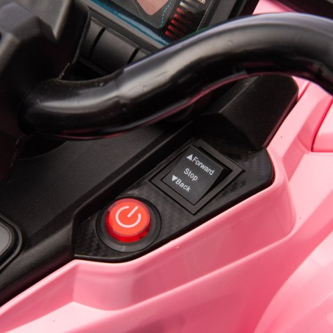 Duży Quad na akumulator Can Am Outlander 4x200W 24V ATV Różowy