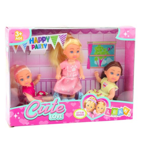 Zestaw 3 Mini Laleczek Przyjęcie Urodzinowe Lalka Urodziny Sukienka 3 Szt.