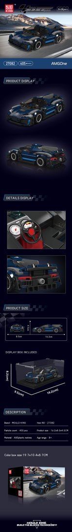 Zestaw Klocków Pojazd Sportowe Czarny 405el.