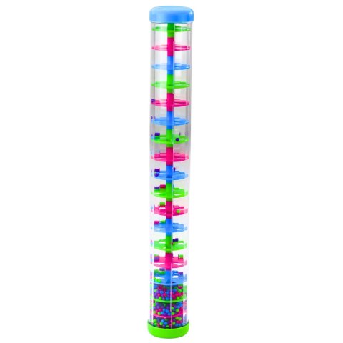 Duża Tuba Sensoryczna Deszczownica Grzechotka Kolorowe Kulki 40cm